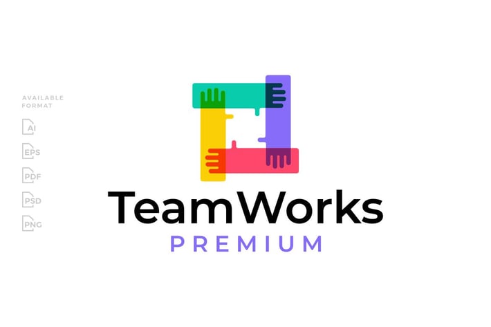 Hand Team Work Logo