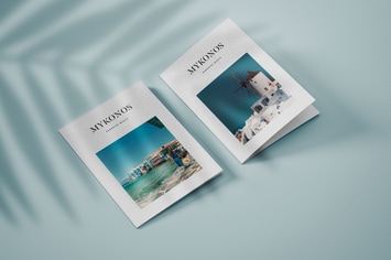 Vertical Bifold Brochure Mockup