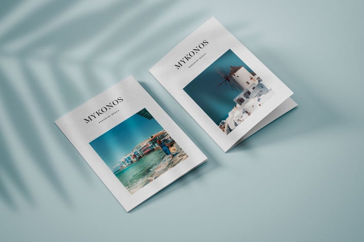 Vertical Bifold Brochure Mockup