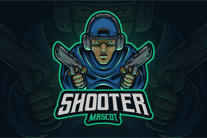 Shooter Mascot Logo