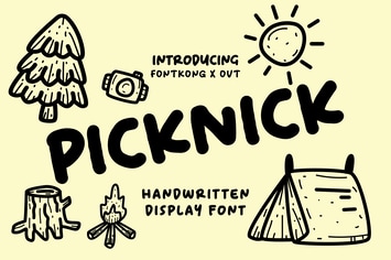 Picknick - A Handwritten Display Font