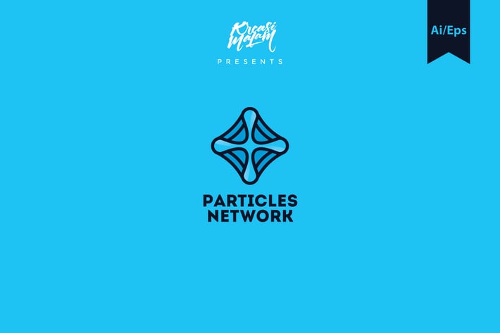 Particles Network Logo Template