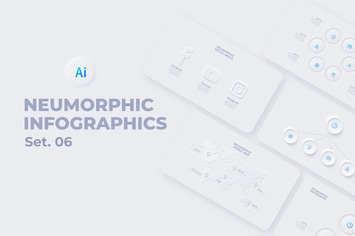 Neumorphic Infographics Set 06