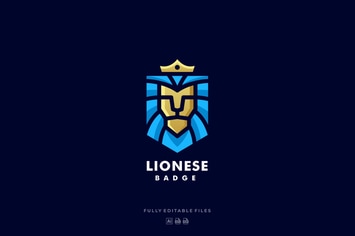 Abstract Lion King Color Logo 