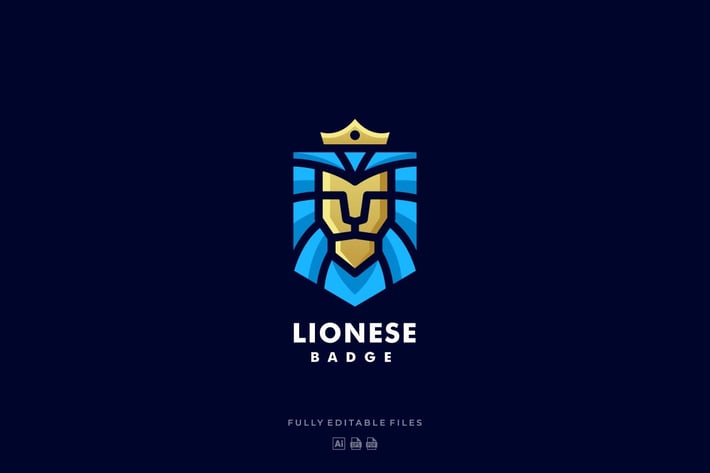 Abstract Lion King Color Logo 