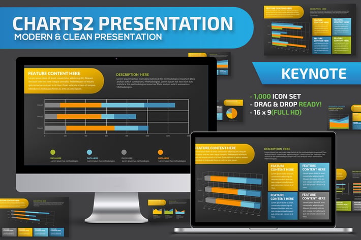Data Chart Keynote Presentation Template