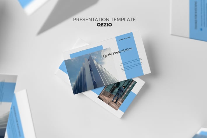 Qezio : Blue Gradient Color Tone Powerpoint