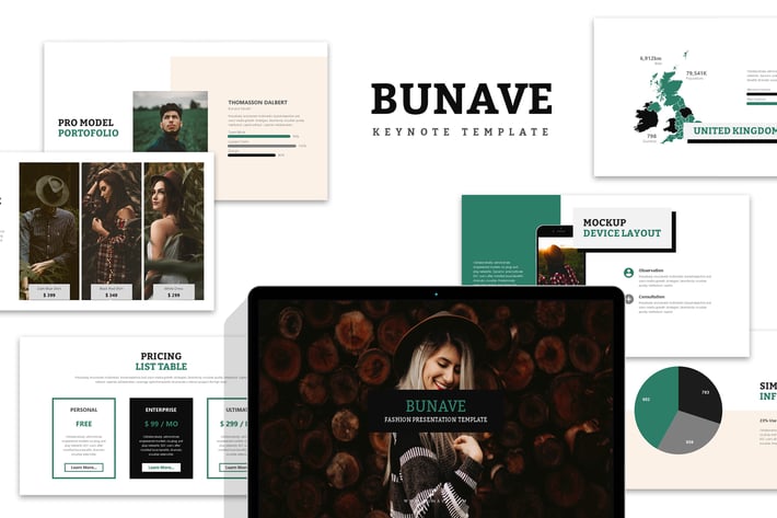 Bunave : Nature Fashion Lookbook Keynote