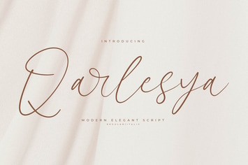 Qarlesya Modern Elegant script Font