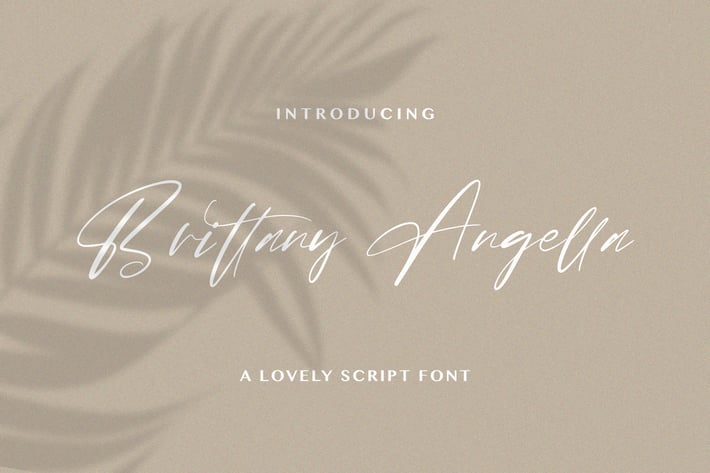 Brittany Angella - Lovely Script Font