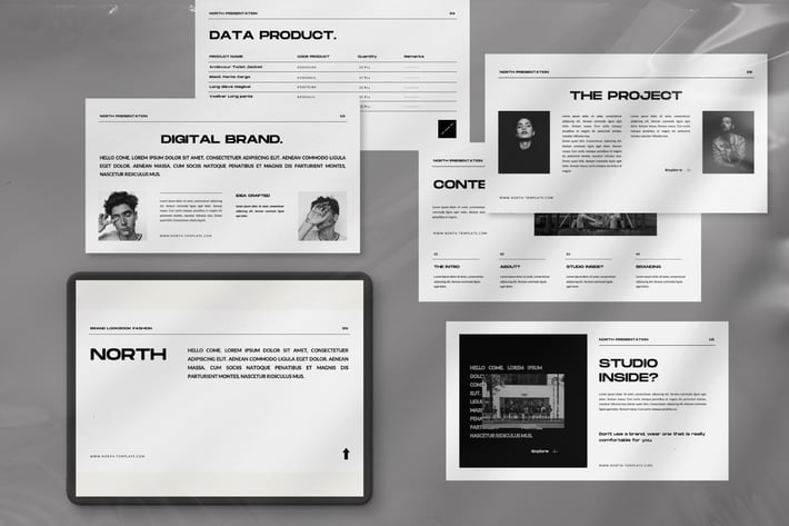 North Brand Fasihon Lookbook Powerpoint