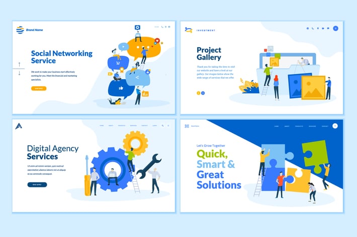 Set of Web Page Design Templates