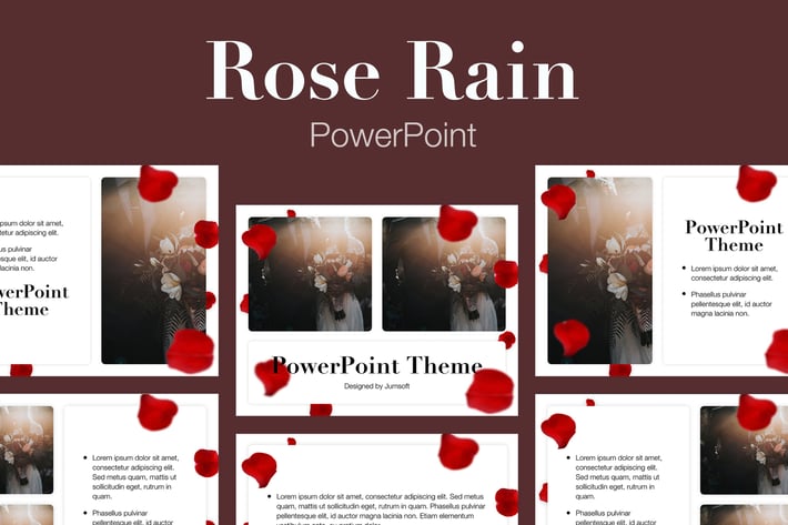 Rose Rain PowerPoint Template