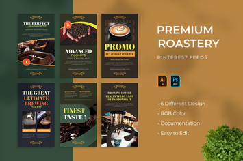 Premium Roastery | Pinterest Post Template