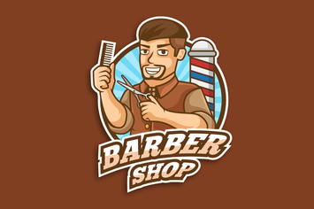 Professional Barbershop Occupation Logo Vector