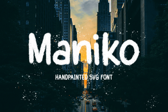 Maniko - Handpainted Svg Font