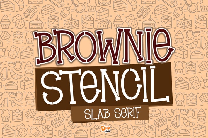 Brownie Stencil - Slab Serif Stencil Font