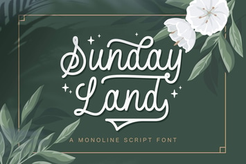 Sunday Land - Monoline Script Font