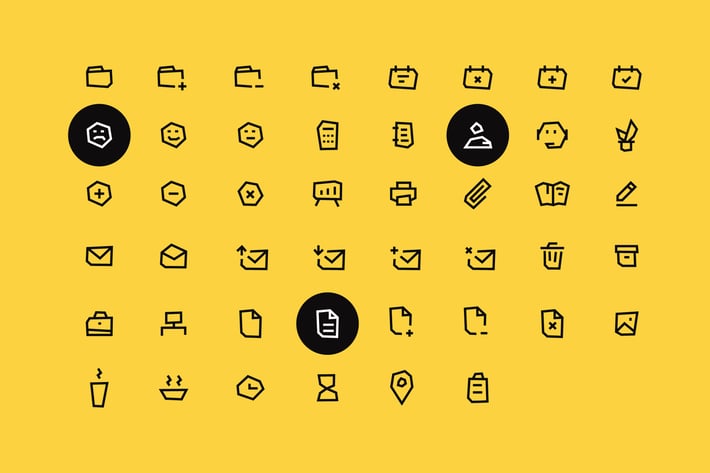 Office vector icon set