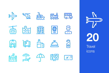 20 Travel icons