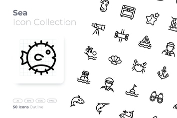 Sea Outline Icon