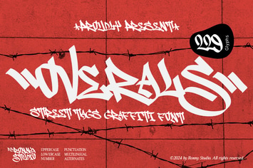 Overals - Street Tags Graffiti Font