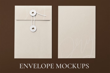 String envelope psd mockup design