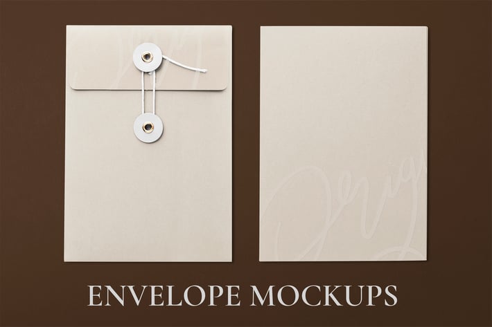 String envelope psd mockup design