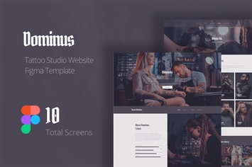Dominus - Tattoo Studio Website Design Figma