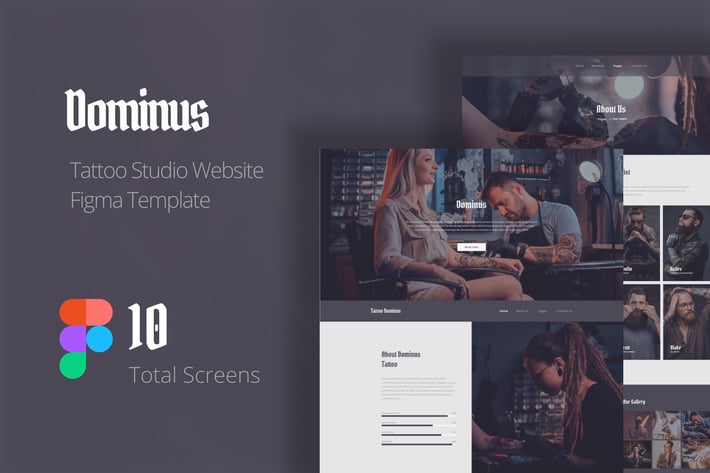 Dominus - Tattoo Studio Website Design Figma