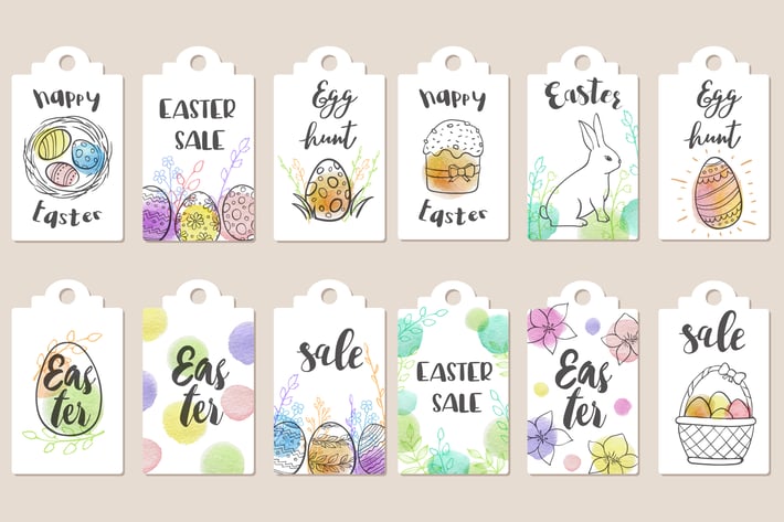 Easter Sale Tags Collection