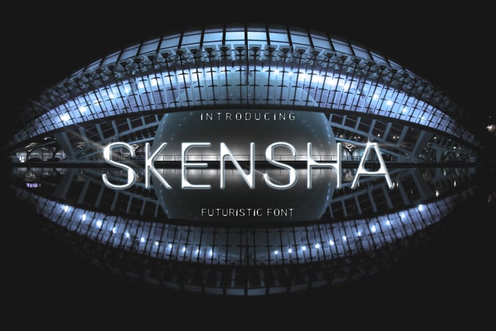 Skensha - Futuristic Font