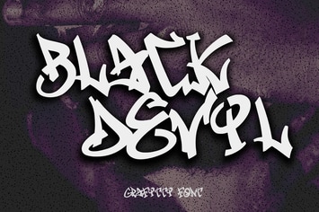 Black Devils - Monoline Graffiti Font