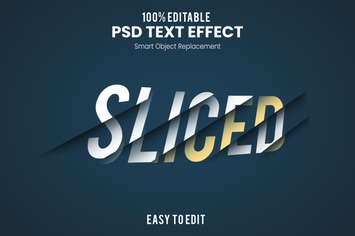 Sliced Layer Text Effect PSD