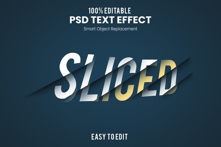 Sliced Layer Text Effect PSD