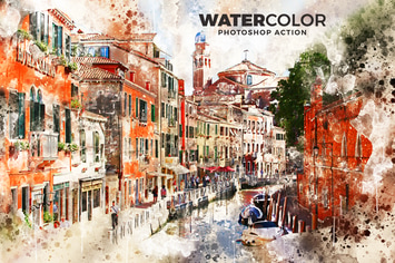 Watercolor Photoshop Action