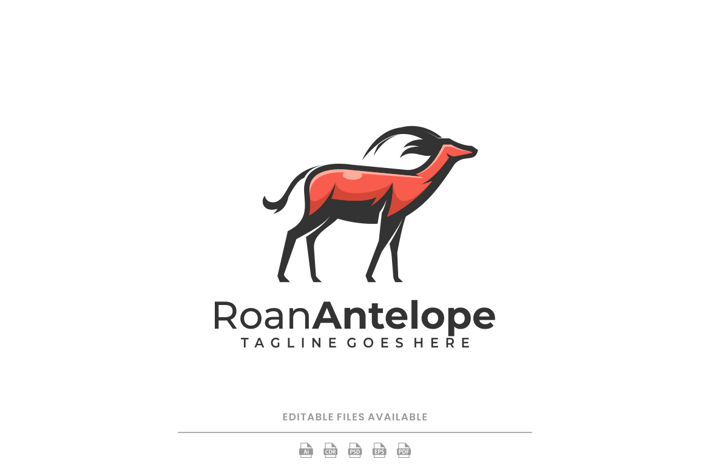 Roan Antelope Mascot Logo
