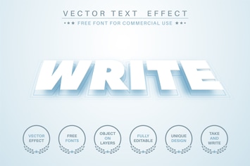Levitation pape - editable text effect, font style