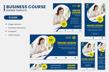 Online Course Google Adwords Banner Template