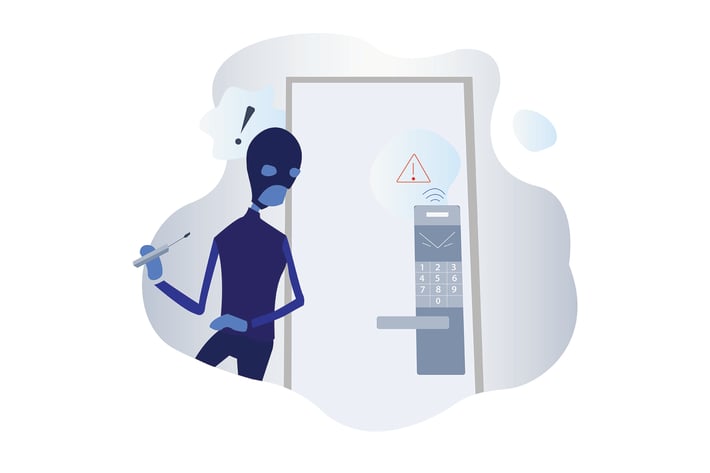 Smarthome Anti-theft lock Illustration