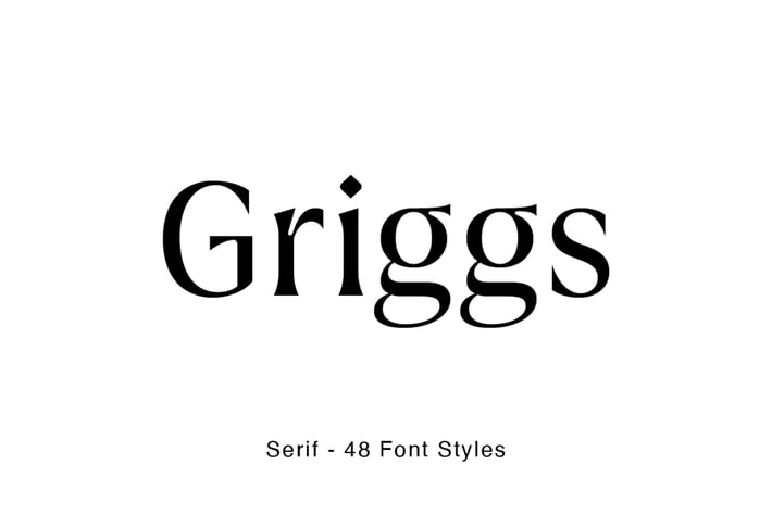 Griggs Serif Font Family