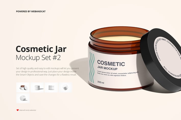 Cosmetic Jar Mock-up Set 2