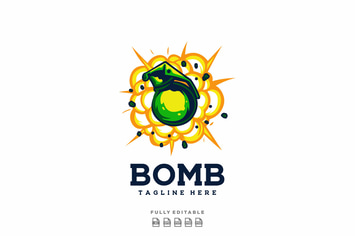 Bomb Logo Template