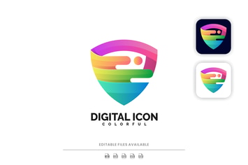 Digital Icon Colorful Logo