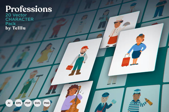 20 Profession Character pack