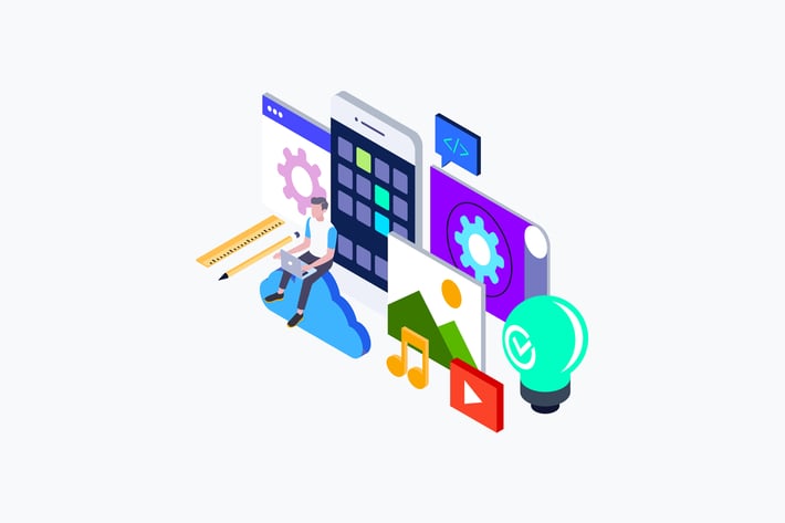 App Development Isometric Illustration