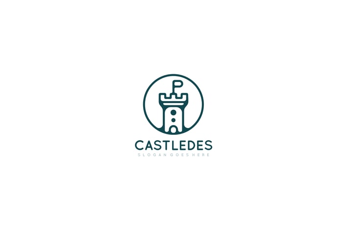 Castledes Castle Logo Design