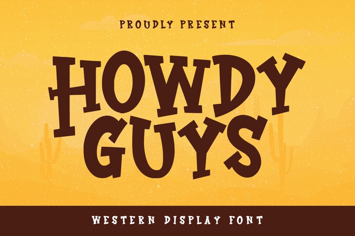 Howdy Guys Western Display Font
