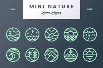 Mini Nature Line Logos - Volume 1