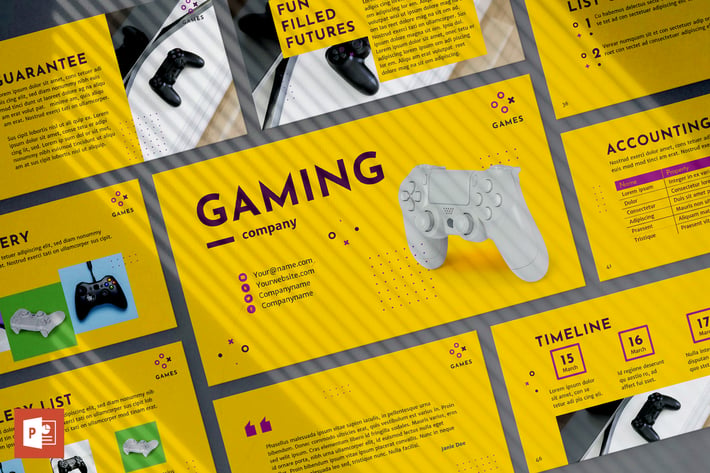 Gaming Company PowerPoint Presentation Template